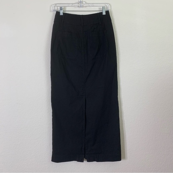 Maeve Womens the Colette Black Midi Pencil Skirt linen blend XS - Picture 6 of 11